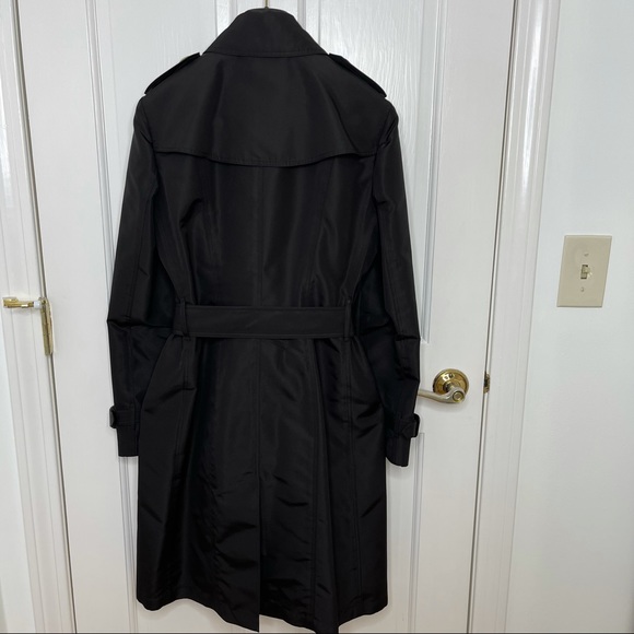 NWT Burberry Black Gabardine Trench Coat - Picture 12 of 13